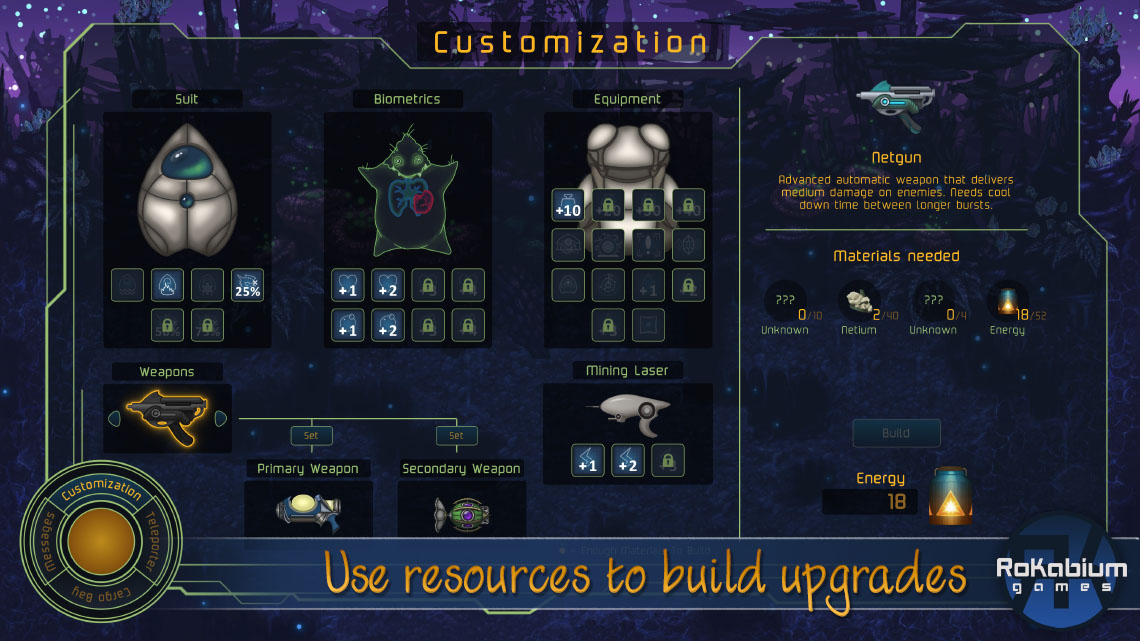 Use resources to build upgrades.
